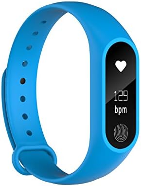 Fitness Activity Tracker Reflective Photoelectricity Heart Rate Monitoring Calories Pedestrips Mileage Call SMS SMS Smart Vibration Reminder Touchscreen Waterproof Sport Bracelet (Blue)
