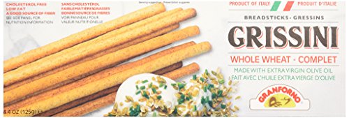Granforno Breadsticks, Whole Wheat, 4.4-Ounce Boxes (Pack of 12)