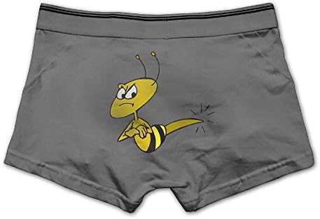 Tongbu Cartoon Bee Men's Underwear Modern Soft Cotton Boxer Briefs XXL Ash