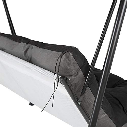 PATIO Hollywoodschaukel klein Balkon Tora Sitzfläche 138 cm mit Auflagen verstellbares Sonnendach bis 250 kg belastbar anthrazit – Bild 4