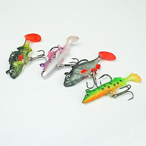 Spinner Set bis komplett mit 6 ft 2pc Rute & Rolle und 4 weichen Gummi Kunstköder hergestellt von NGT – Bild 6