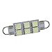 Partsam 10PCS Ice Blue 44mm Festoon Rigid Loop LED Light Interior Dome Map Lamp Bulbs 211-2 212-2 214-2 569 578