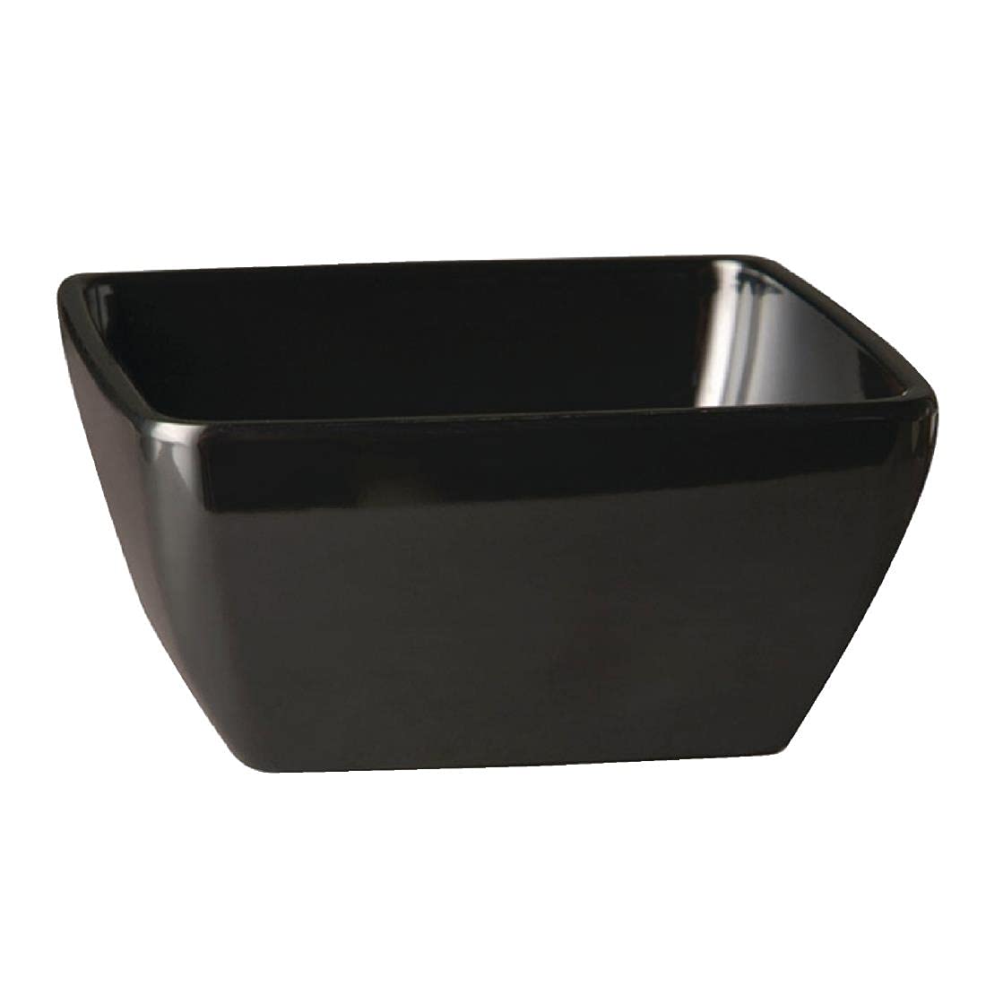APS GF135 Melamine Square Bowl, 12.5 cm Item Length, Pure Black