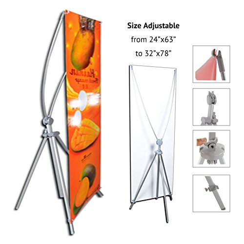 Thedisplaydeal Adjustable Aluminum Banner Stand With Custom Banner