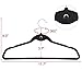 Yaheetech 100 Pack Non Slip Cascading Velvet Hangers - Standard Hangers Felt Suit Clothes Hangers Space Saving 360° Swivel Hook Black
