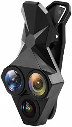 3 in 1 Clip-on Cell Phone Camera Lens, 0.65X Wide Angle &amp; 20X Macro &amp; 160° Fisheye Lens for Smart phones