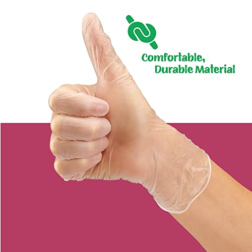 Care Plus Disposable Vinyl Gloves Extra Large Size Heavy Duty Non