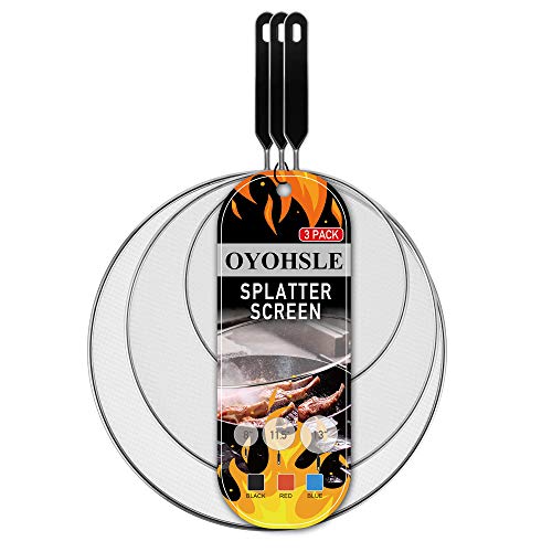 Splatter Screen for Frying Pan,splatter screen 3 Set(8",11.5",13