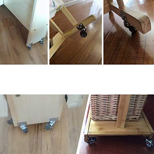 Type L montageplaat voor rolrem, universeel, meubels, 4 stuks (kleur: Rem, maat: 2 inch) - Image 8