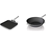 Ninja C30628 Foodi NeverStick Premium 11-Inch Square Griddle Pan & Oven Safe to 500°F, Slate Grey & C30928 Foodi NeverStick P