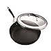 Circulon Elite Hard Anodized Nonstick Deep Frying Pan / Fry Pan / Deep Skillet with Lid - 12 Inch, Gray