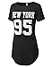 URBANCLEO Womens Hipster Hip Hop Graphic Print Side Slit Jersey eLong Tshirts