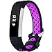 Geak Fitbit Alta Bands and Fitbit Alta HR Bands, Sports Replacement Accessory Wristband with Secure Watch Buckle,Small,Black with Purple