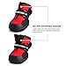 Dog Shoes for Medium to Large Dogs Labrador Husky Shoes 4 Pcs, Waterproof (Red, Size 5)