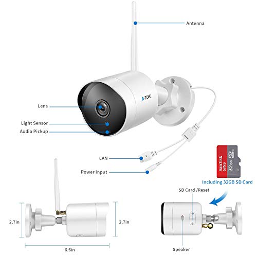 2 Outdoor+Security+Camera+Waterproof+Surveillance