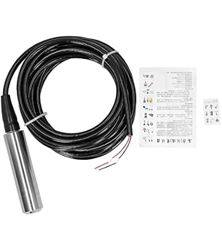 Sensor De Nivel De Agua TL-136 Transmisor 24VDC - Detector De Líquido Con Salida 4-20mA, Longitud De Cable 5m, Para Riego, Acuarios O Agricultura, Acero Inoxidable