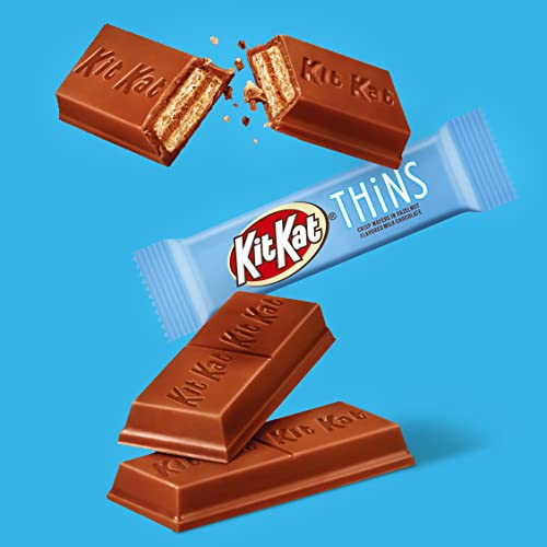 KITKAT THiNS Milk Chocolate Hazelnut Wafer Candy Bars, Bulk Pack 2