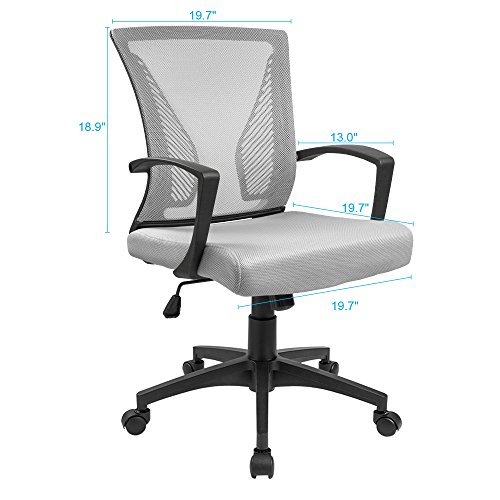 image for Furmax Office Chair Mid Back Swivel Lumbar Support Desk Chair, Compute