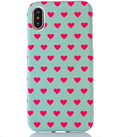 iPhone X Case, Xaviness Love Star Pattern Case [High Impact][noctilucent] Soft TPU Bumper Cushion for iPhone X (Style 10)