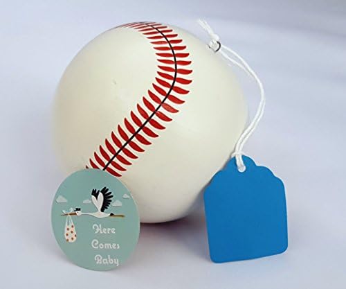 Premium Baby Boy Gender Reveal Exploding Baseball, Maximum Powder, Ceramic - Team Blue by Here Comes Baby
