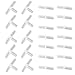 SLSON 50 Pack Aquarium Air Valve Connector Plastic Inline Tubing Connectors for Fish Tank 3/16 Airline Tube, 3-Way T & Straight Shape,White