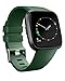 AK [3 Pack] Soft TPU Bands Compatible with Fitbit Versa, Elastomer Replacement Wristband Sports Waterproof Strap for Fitbit Versa Lite Smart Watch Women Men (Large, Olive Green/Navy Blue/Gray)