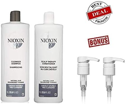 System 2 Shampoo cleanser & Scalp therapy conditioner DUO 33.8oz + 2 pumps Extra Bonus