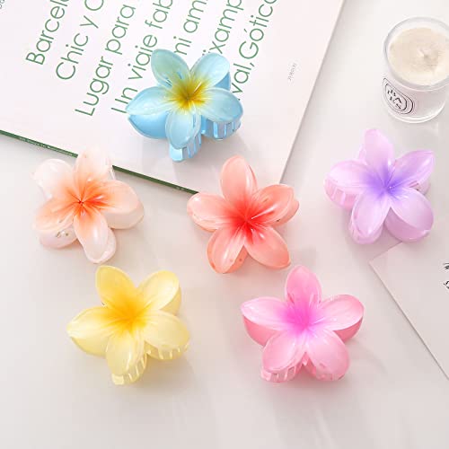 6 PCS Hair Claw Clips, Flower Claw Clips for Women Thick Hair, Large Hair Clips for Thin Hair, Non Slip Strong Hold Jaw Daisy Clip Barrettes, Hair Accessories for Women Girls Gifts