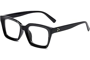 JOVAKIT Non Prescription Glasses for Women Men Fashion Square Frame Eyeglasses