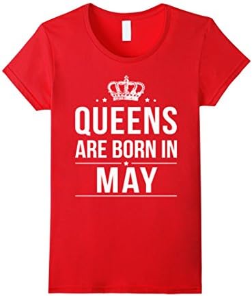 Women's Queen are born in May 5 Colors T-Shirt Small Red