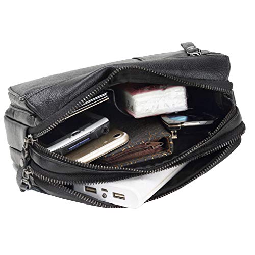 Leather Clutch Bag Wrist Bag for Men Women Outdoor Business Travel Organizer Wrist Strap Waist Bag Coin Purse Multiple Pocket Phone Holder iPhone 7 Plus/8/8 Plus/X, #01