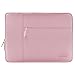 MOSISO Laptop Sleeve Bag Compatible 13-13.3 Inch MacBook Pro, MacBook Air, Notebook, Polyester Fabric Multifunctional Protective Carrying Case Cover, Pink