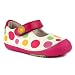 Momo Baby Girls First Walker/Toddler Rainbow Dots Mary Jane Leather Shoes