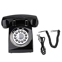 Tosuny Corded Phone, Home Phones Retro Style Vintage Old Fashioned Landline Phone with Speakerphone Telephone Desk Phone House Phone(Black)