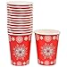 Christmas Paper Plates, Napkins and Cups With Snowflake Design