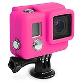 XSories Silicone Cover HD3+, Cover Fits All GoPro 3, GoPro 3+ Camera Housings, GoPro Accessories, GoPro 3 Accessories, GoPro 3+ Accessories (Pink)