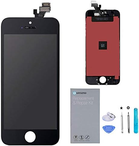 URSEND for iPhone 5 LCD Touch Screen Display Digitizer Screen Replacement Assembly with Repair Tool - Black