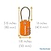 TravelMore 10 Pack TSA Approved Travel Combination Cable Luggage Locks for Suitcases - Orange