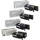 Genuine Set Black Cyan Magenta Yellow OEM Toner Cartridges Xerox Phaser 6022 WorkCentre 6027 - 106R02759 106R02756 106R02757 106R02758 - Black yield 2,000 and Color yield 1,000 pages