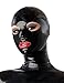 Latex Hood Mask Fancy Open Mouth Big Eyes Catsuit Wear Sexy 0.4MM