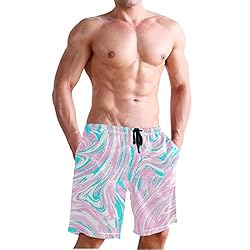 Men's Summer Cool Swim Trunks Quick Dry Abstract
