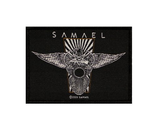 Samael Pentagram Eagle Black Metal Music Band Woven Applique Patch