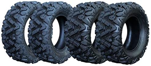 AR DONGFANG Set of 4 PCS ATV Tires 25x8-12 & 25x10-12 6PLY Front Tire & Rear Tire for UTV GO KART