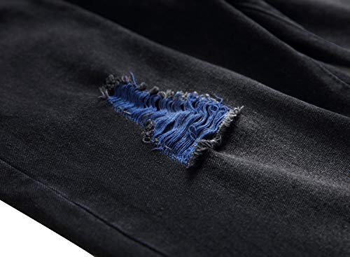 Baylvn Men's Ripped Distressed Destroyed Straight Slim Fit Jeans Skinny Casual Fashion Denim Pants