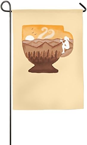 Halloween Flags Cup Of Coffee Garden Flag