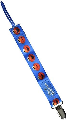 3 Pack Petite Creations No Throw Sesame Street Pacifier Holder Elmo, Blue