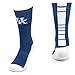 College Edition Men's Champ preformance Crew Sock, Blue/White, Large 10-13
