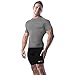 Copper Compression New Colored Short Sleeve Shirt - Guaranteed Best Copper + Zinc Infused Mens T-Shirt. Support Stiff + Sore Muscles. Basketball, Football, Sports Wear (Medium - Grey)
