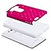 Fosmon HYBO-SD Diamond Star Design Hybrid Case for LG G3 [All carriers] - Retail Packaging (Hot Pink/White)