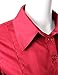ELF FASHION 3/4 Sleeve Stretchy Button Down Collar Office Formal Casual Shirt Blouse for Women (Size S~6XL)
